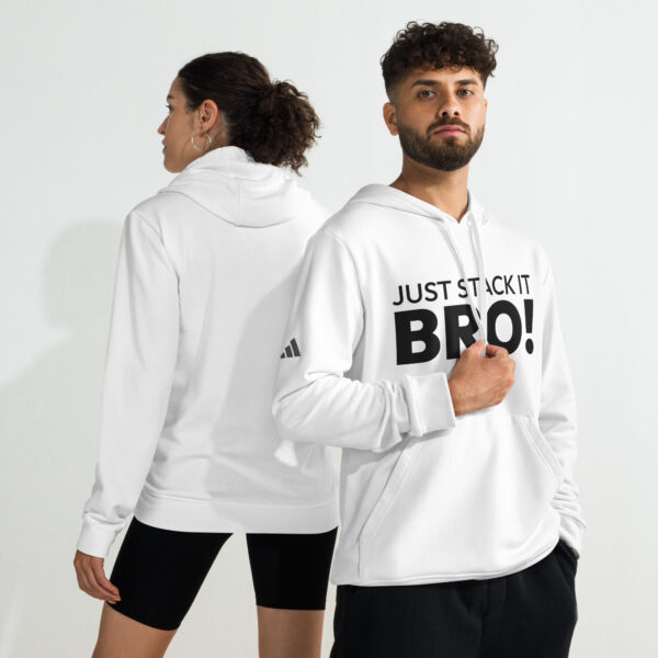 adidas fleece hoodie Stack it Bro! - Image 2
