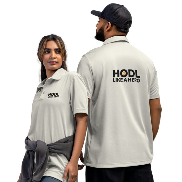 adidas space-dyed polo HODL LIKE A HERO