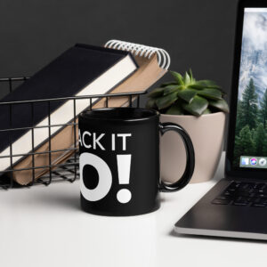 Black Glossy Mug Stack it Bro