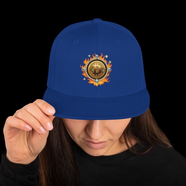 Snapback Hat Bitcoin on Fire - Image 2