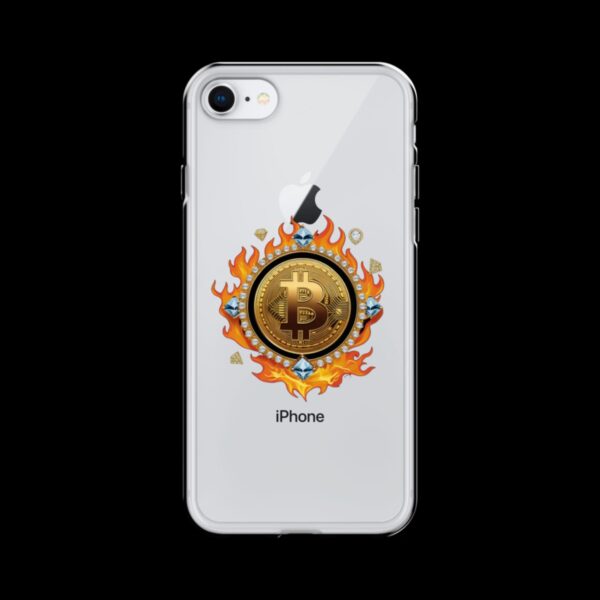 Clear Case for iPhone® Bitcoin on Fire - Image 2